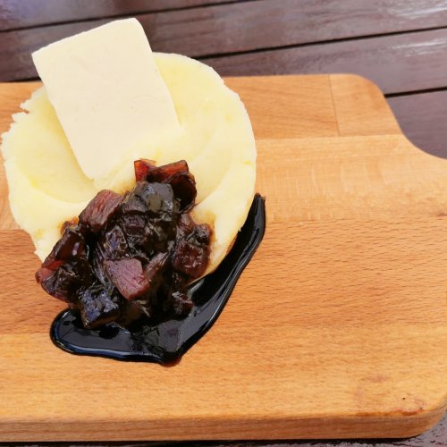 PIURE DE CARTOFI, CU CEAPA CARAMELIZATA